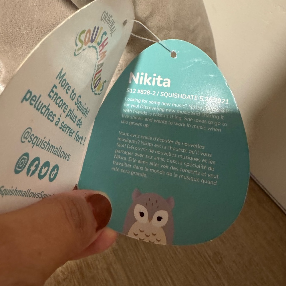 Nikita the owl original squishmallows new w tags - Picture 9 of 9